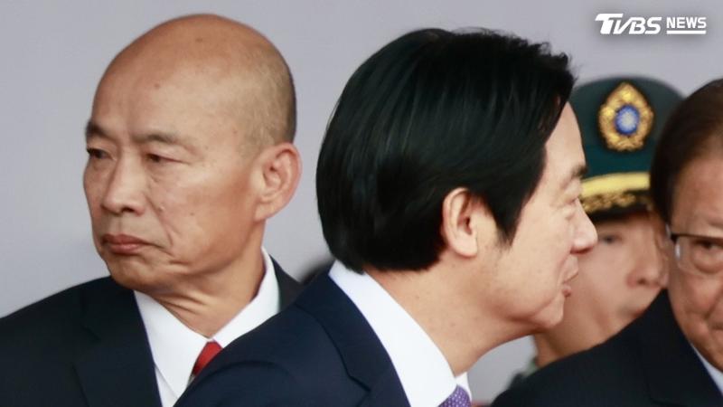 立法院長韓國瑜國慶致詞,點名總統賴清德有「政治潔癖」。(圖/華子琛攝)