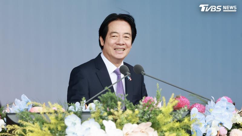 總統賴清德10日發表國慶演說,引用《聖經》馬太福音內容。(圖/華子琛攝)
