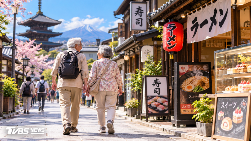 日本長者每天走7000步死亡風險低54%。(圖/AI 生成)