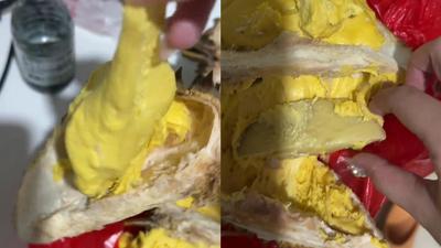 「包甜假榴槤」流竄陸攤販!果肉詭異黏糊糊 竟藏整塊馬鈴薯