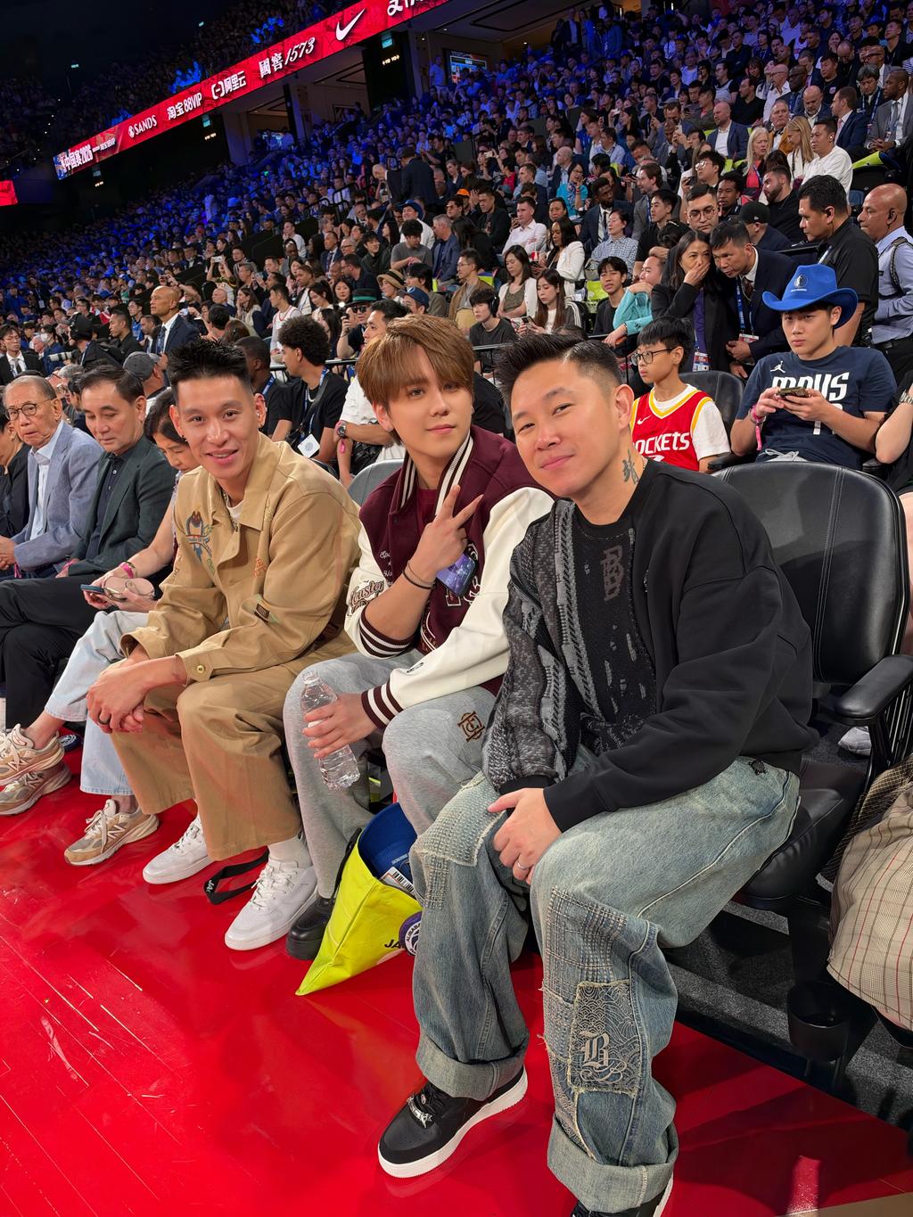 NBA中國賽MC Jin（歐陽靖）、姜濤等藝人都先後出席。（圖／翻攝自IG@iammcjin）