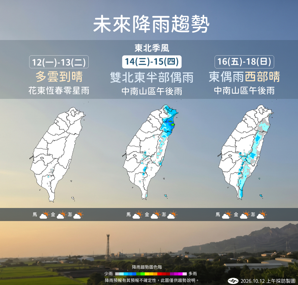 未來降雨趨勢。（圖／中央氣象署）