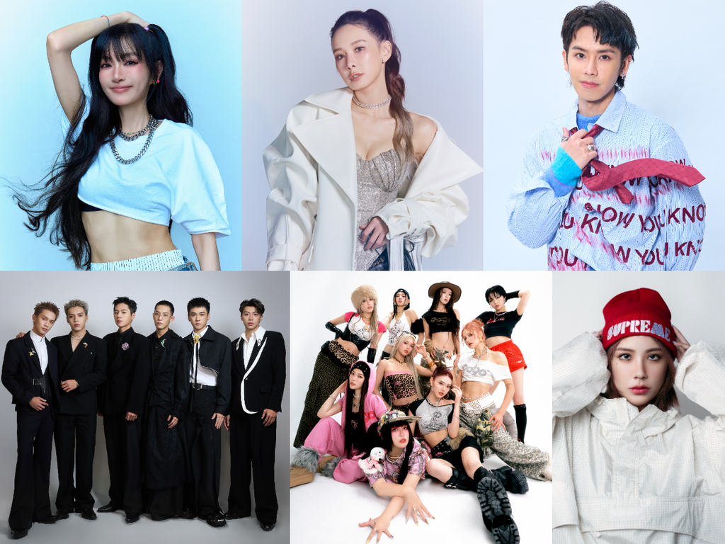 ▲「選手之夜」由DJ Swallow妖嬌、安心亞、HUR+、Ozone、鼓鼓呂思緯、謝金燕輪番登場,打造全民共同參與的城市盛會。(圖片來源:各藝人經紀公司)