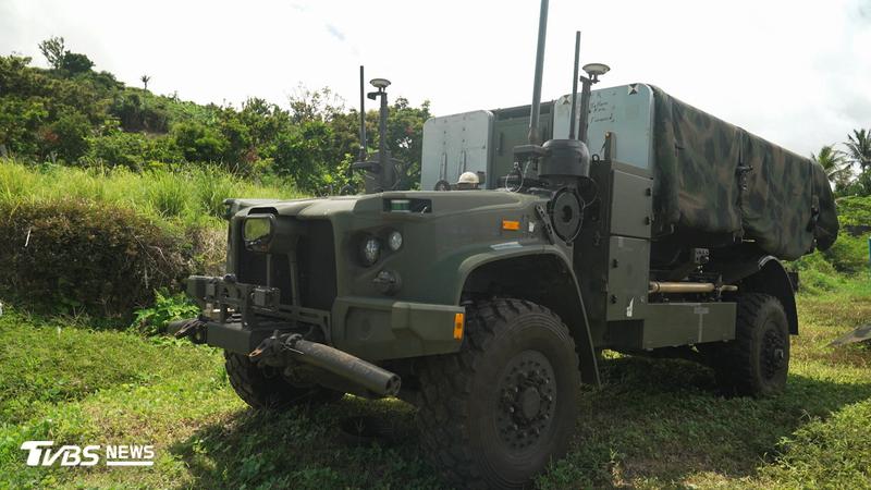 美國陸戰隊一輛用於「海軍/陸戰隊遠征艦隊阻絕系統」(NMESIS)的車。(圖/達志影像路透社)