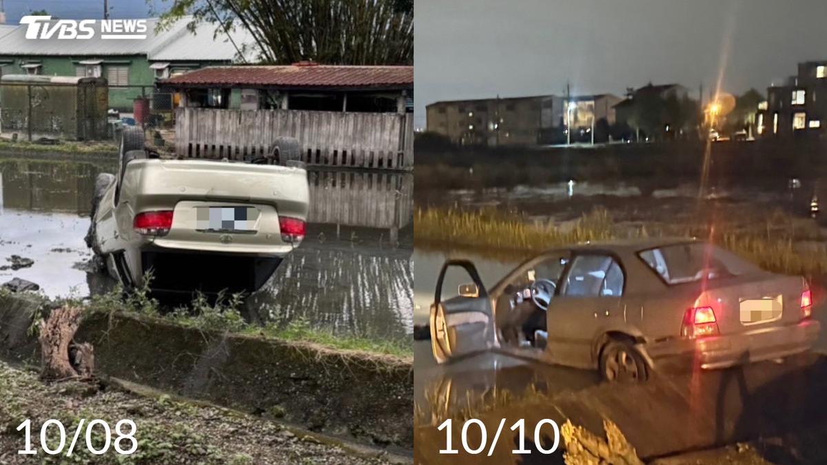 離譜!宜蘭男3天2度駕車「插進農田」 遭譏:一正一反像聖筊