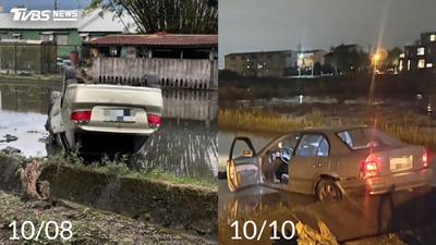離譜!宜蘭男3天2度駕車「插進農田」 遭譏:一正一反像聖筊