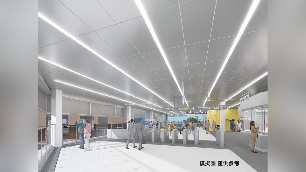 ▲環狀線板橋站新增出入口內部模擬圖。(圖/新北市政府捷運工程局)