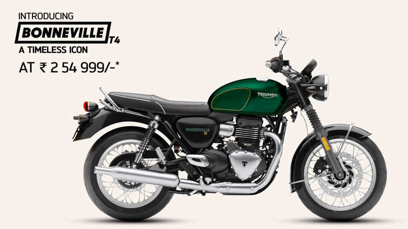 Triumph又在印度市場推出更親民的選擇Bonneville T4。(圖/Triumph提供)