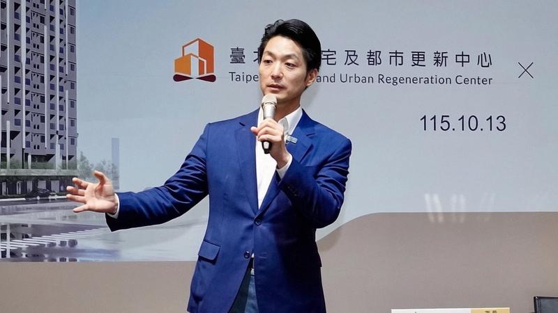 台北市長蔣萬安出席南機場整宅單元四公辦都更案簽約典禮。(圖/北市府提供)