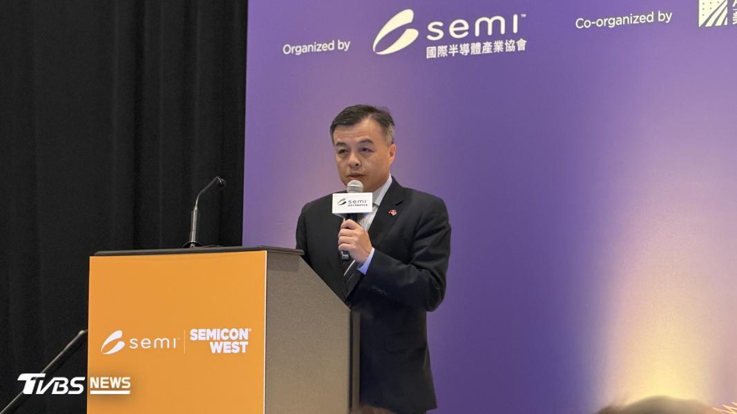 駐舊金山台北經濟文化辦事處處長伍志翔於台灣供應鏈論壇致詞。(圖/黃貞怡攝)