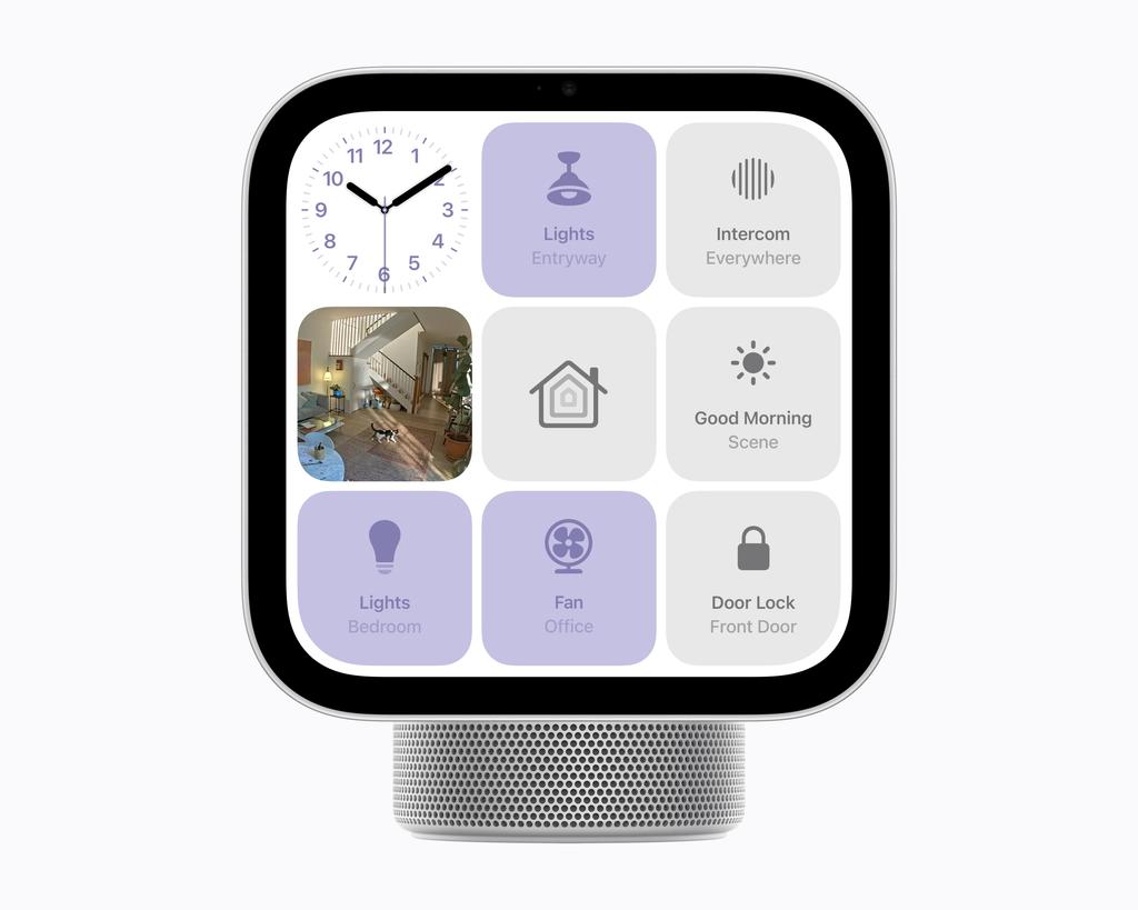 HomeView可以透過觸控或搭配Siri AI語音指令控制設備。（圖／蘋果提供）
