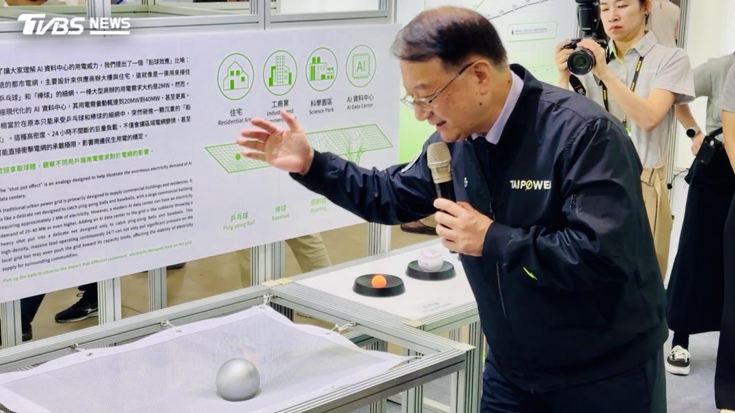 AI資料中心的高用電密度、24小時持續運轉的特性對電網帶來如「鉛球」般集中且巨大負載。(圖/陳詩璧攝)