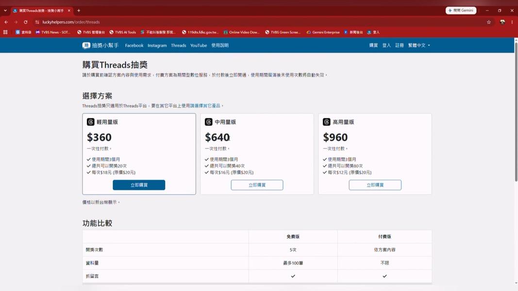 目前不論是業者、部落客或直播主,大多仰賴抽獎小幫手工具進行抽獎。(圖/TVBS)