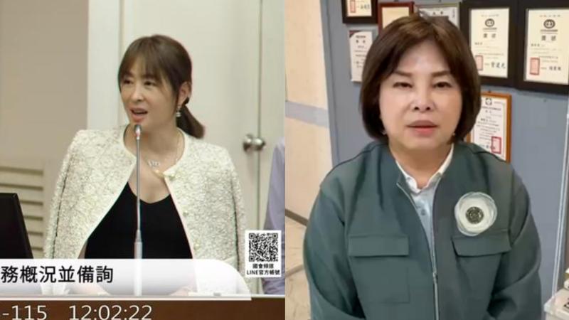 賴惠員今(14)日建議賈永婕下次穿的樸素一點,引發大批網友不滿,稍早緊急出面道歉。(圖/翻攝自立院直播、賴惠員國會辦公室提供)