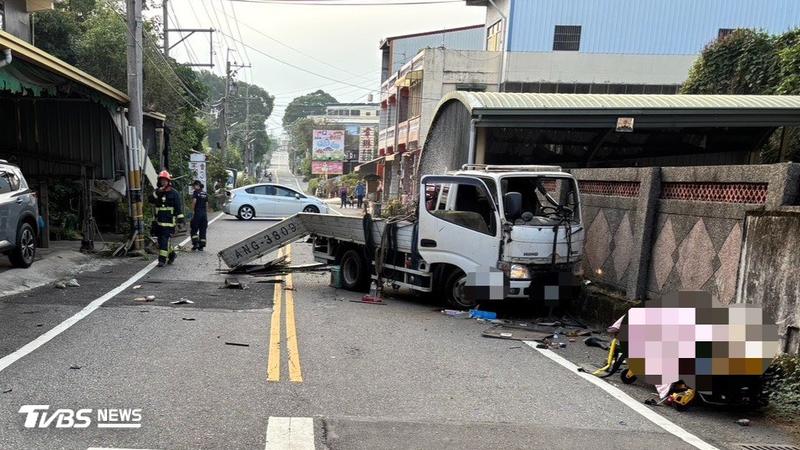 台中新社香菇街死亡車禍。(圖/民眾提供)