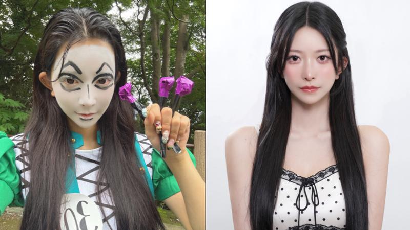 日本人氣女公關ゆいぴす變身人氣動漫《獵人》中的角色伊耳謎。(圖/翻攝自IG@yuipis18)