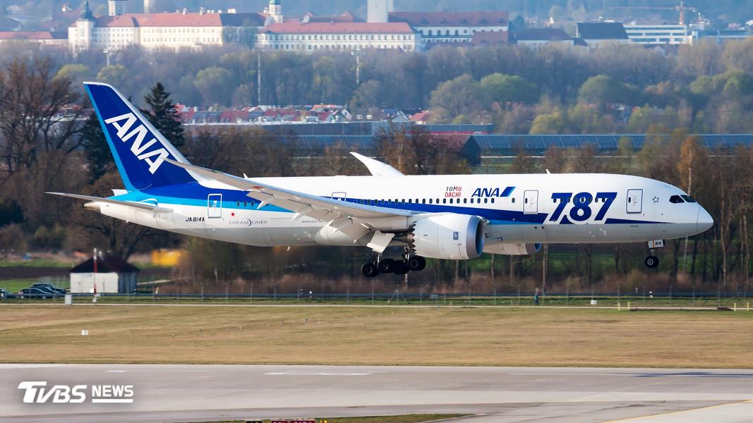 全日空787客機準備降落(圖/Shutterstock達志影像)