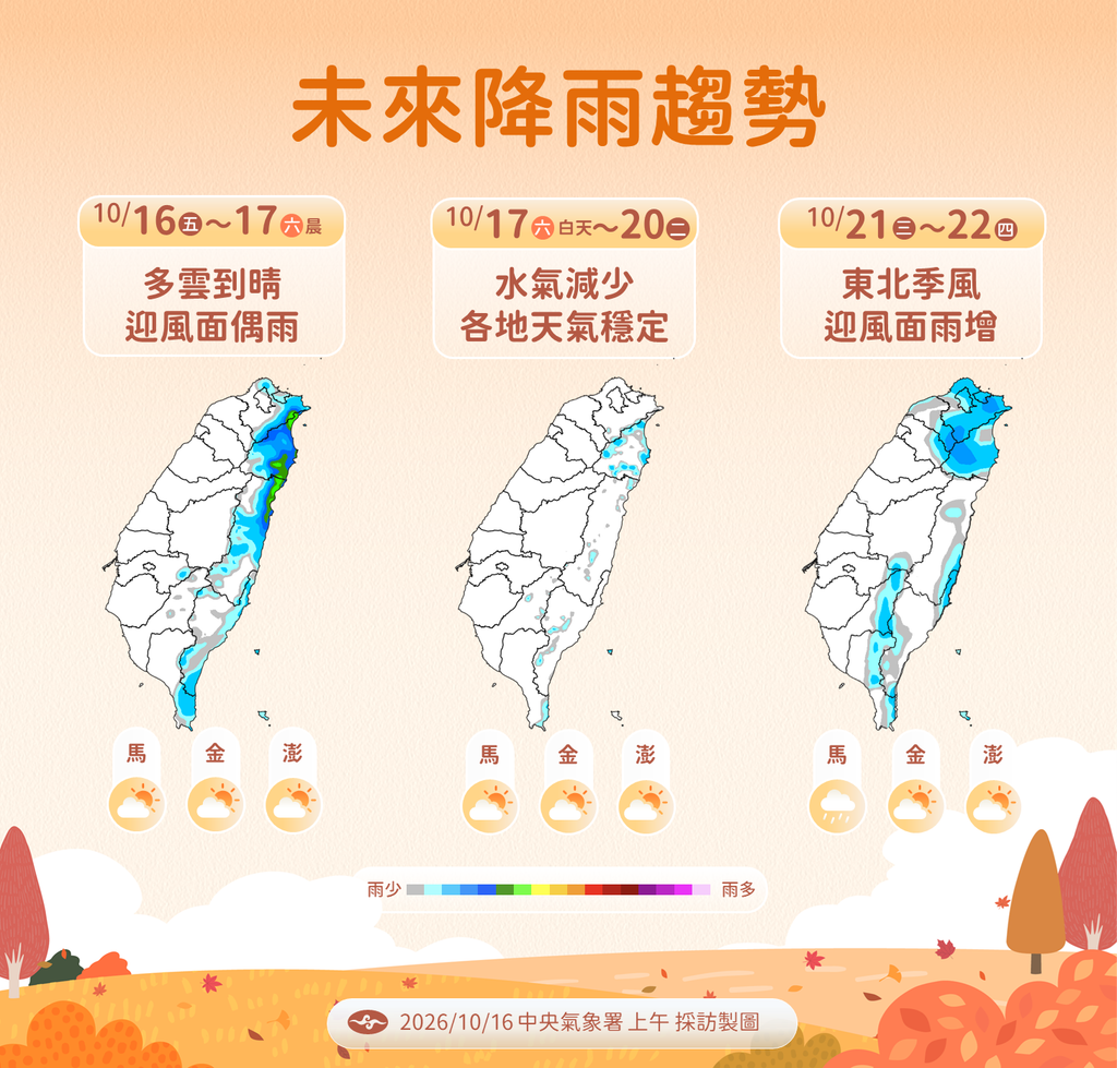 未來降雨趨勢。（圖／中央氣象署）