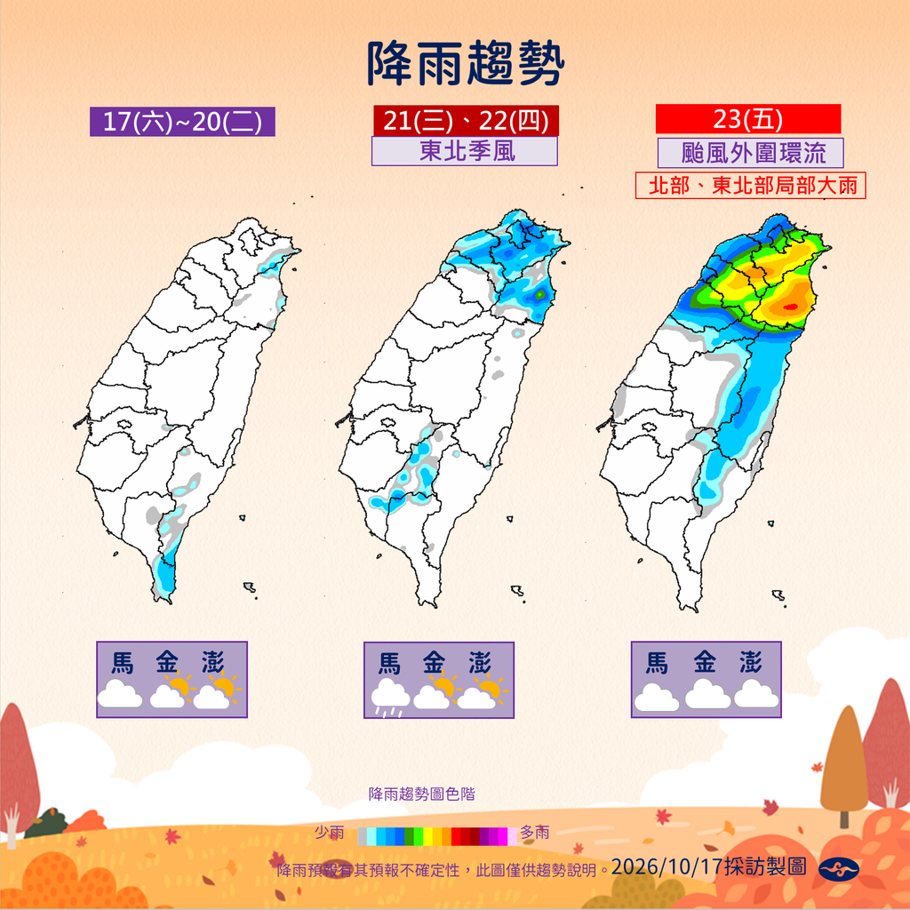 未來降雨趨勢。(圖/氣象署提供)