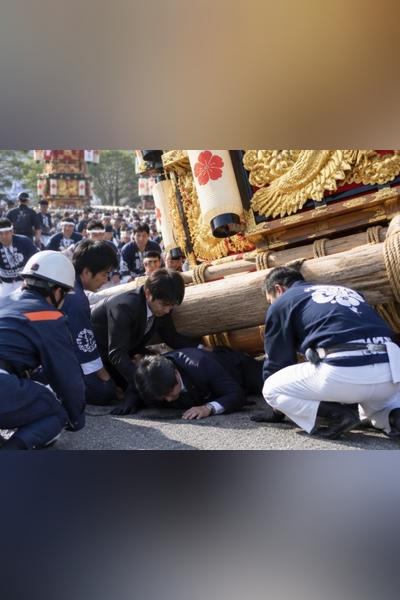 市民遊客目睹!3噸太鼓台祭典失衡倒塌 日62歲副市長不幸罹難