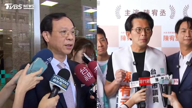 石崇良擔憂以中央預算全面挹注長者健保費,將嚴重排擠其他社會福利支出與健保基金。黃國昌反擊該法案是為減輕三明治世代負擔,痛批執政黨刻意製造世代對立與衝突。(圖/TVBS)