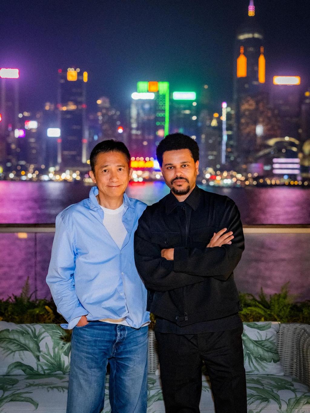 威肯與梁朝偉在維港漫步，也留下紀念合影。（圖／翻攝自劉嘉玲IG）