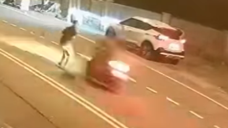 新竹-穿越馬路-行人違規-機車事故-車禍-移工