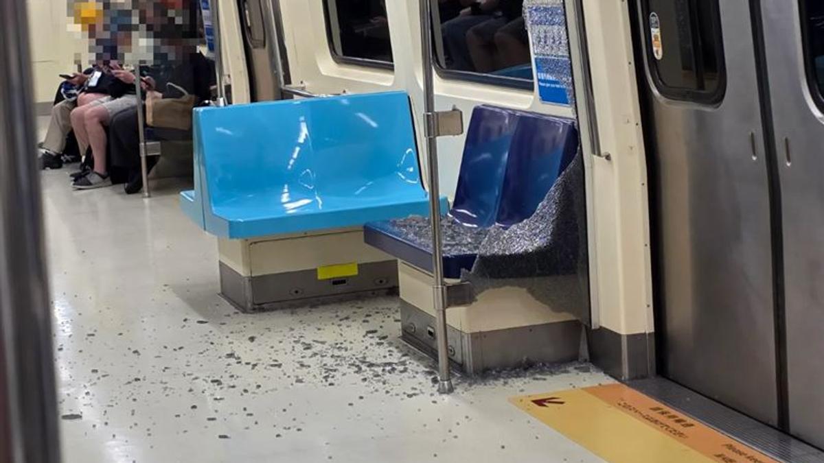 北捷車廂傳巨響「玻璃碎滿地」竟是手推車釀禍 網驚:不敢靠了