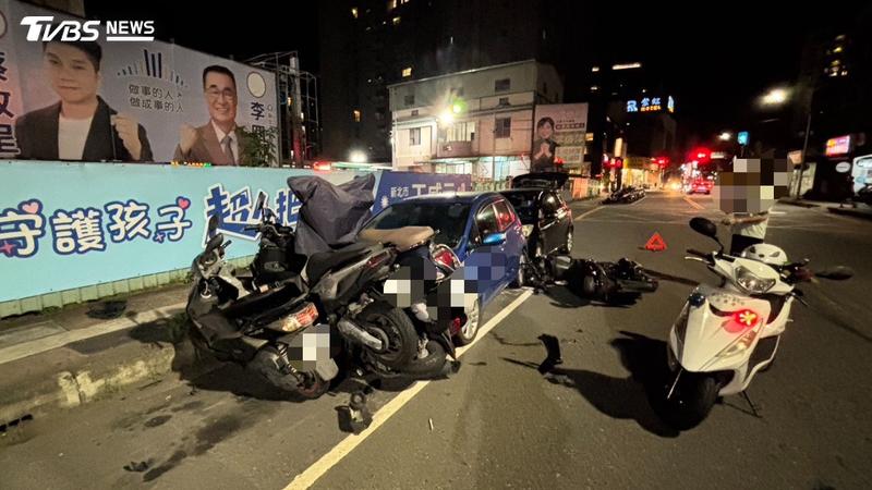蘆洲毒駕男倒車猛撞11車釀1傷 警調監視器逮人起獲「依托咪酯」