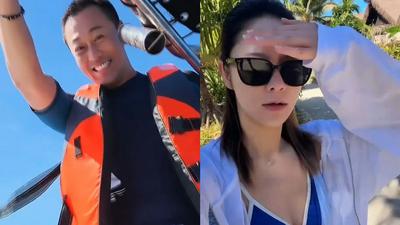 林峯帶妻女斐濟度假!出海見烈日曝曬 化身「人肉遮陽板」網讚爆