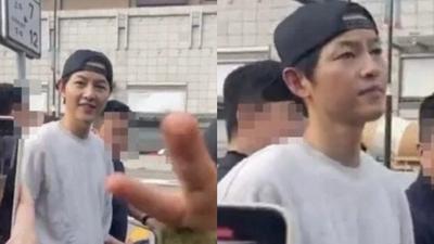 當面被喊「跟宋慧喬結婚那位」!宋仲基瞬間變臉尷尬表情全都露 韓網全炸鍋了