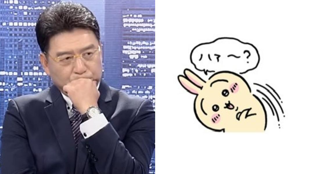 謝震武回應「烏薩奇」梗。(圖/翻攝新聞面對面YT、LINE貼圖)