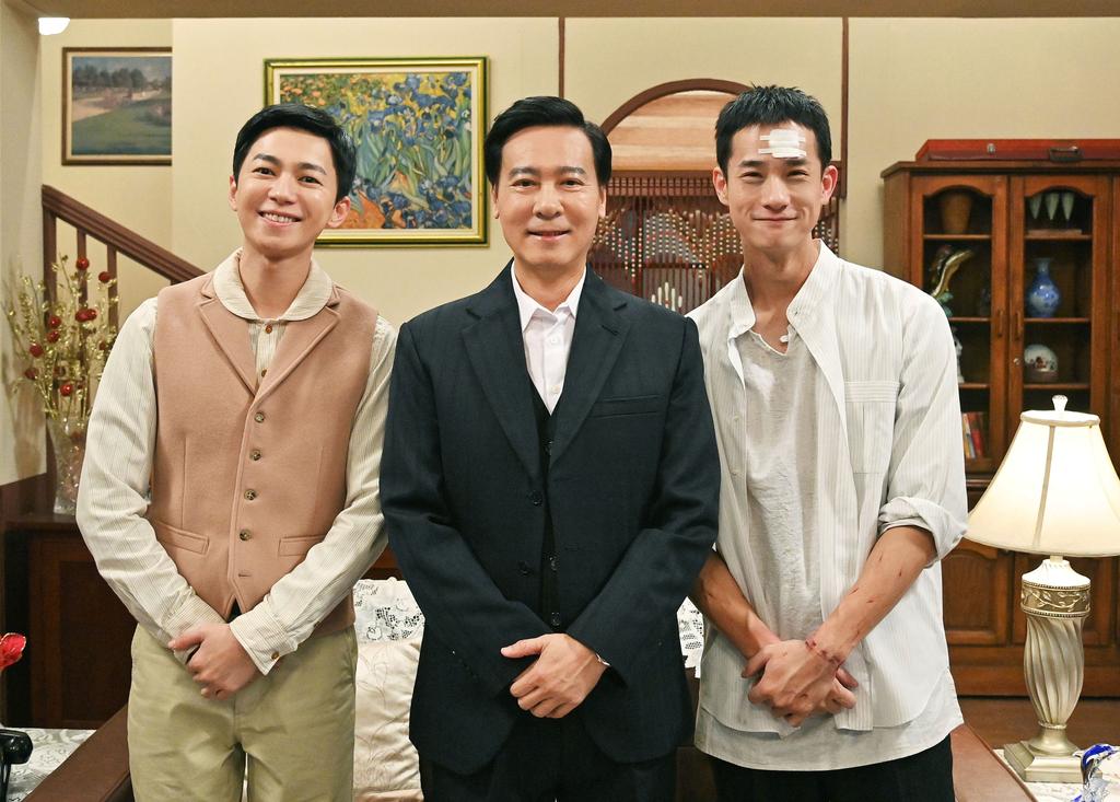 陳玹宇（左起）、尹昭德、盧彥澤師徒再度合體。（圖／台視提供）