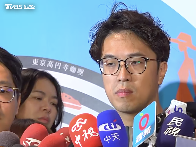 民進黨台北市長候選人沈伯洋21日表示,選情五五波時,大家都是戒慎恐懼。(圖/TVBS)