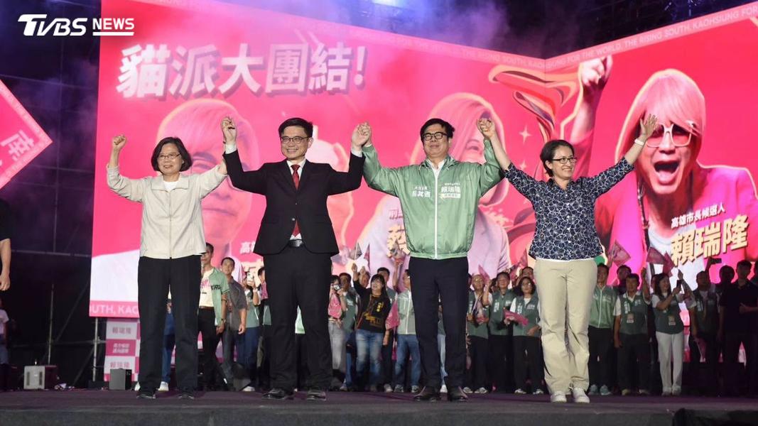 賴瑞隆造勢。(圖/TVBS)