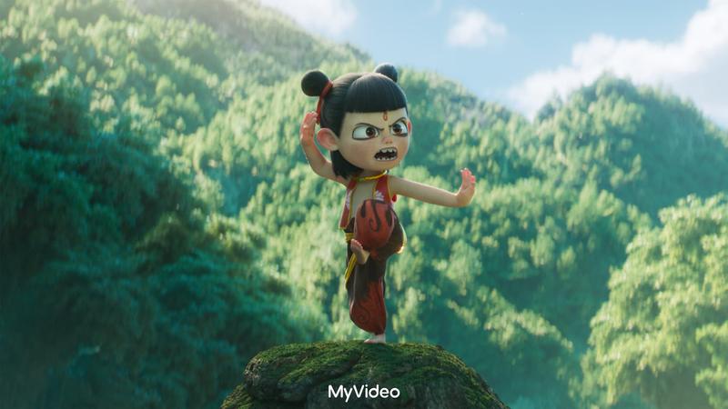中國動畫片《哪吒之魔童鬧海》創下全球票房奇蹟,影迷可在MyVideo觀賞。 (圖/台灣大哥大MyVideo提供 )
