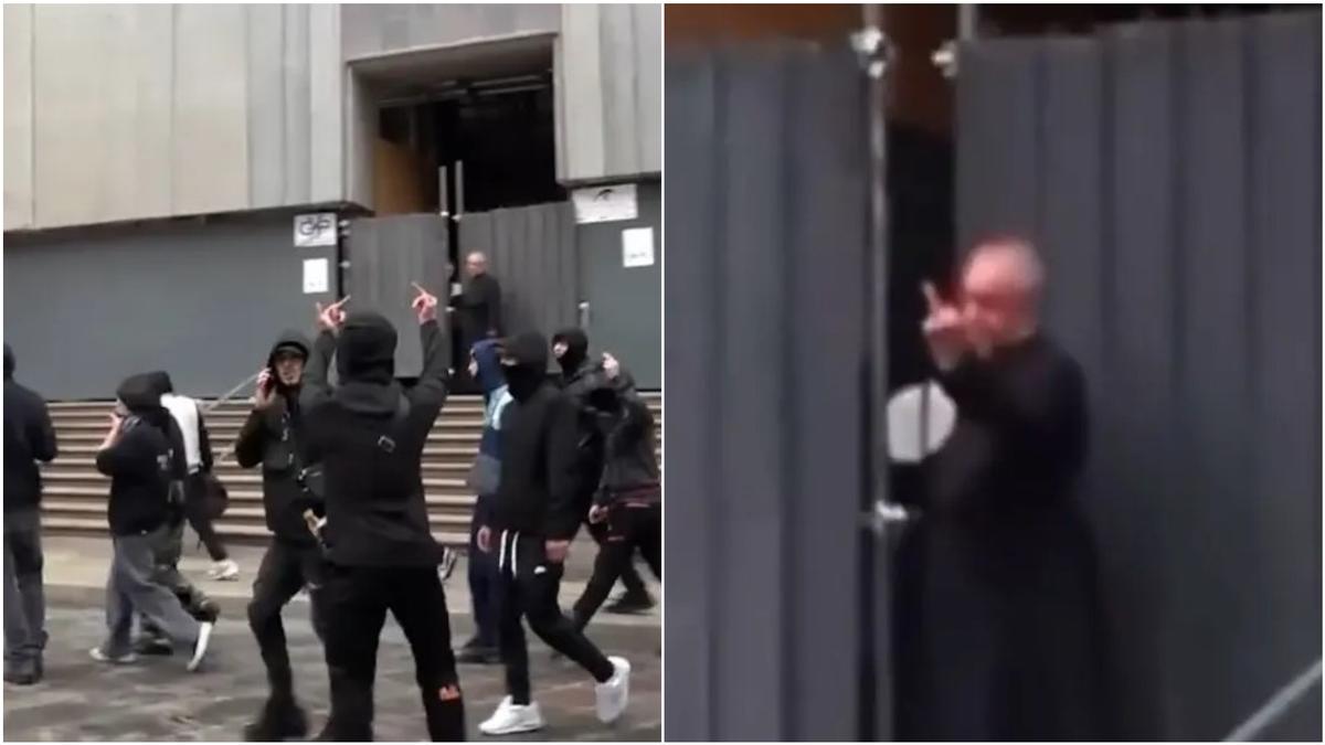 被暴徒挑釁!米蘭牧師氣到「比中指」回敬 親回:影片不是AI