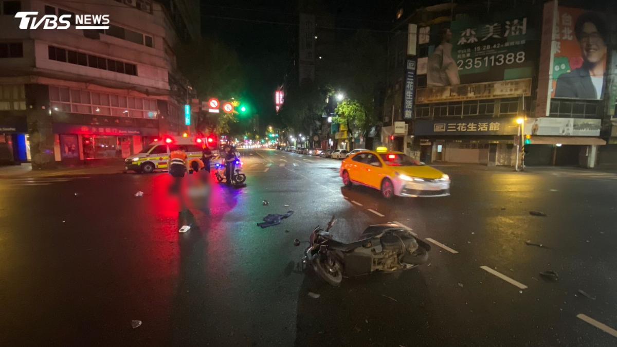 北市中山區深夜「車禍肇逃」!男騎士臉部重傷 警方鎖定駕駛身分