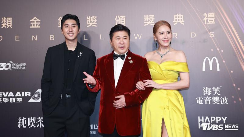 胡釋安、胡瓜、小禎一起登上紅毯。(圖/TVBS)