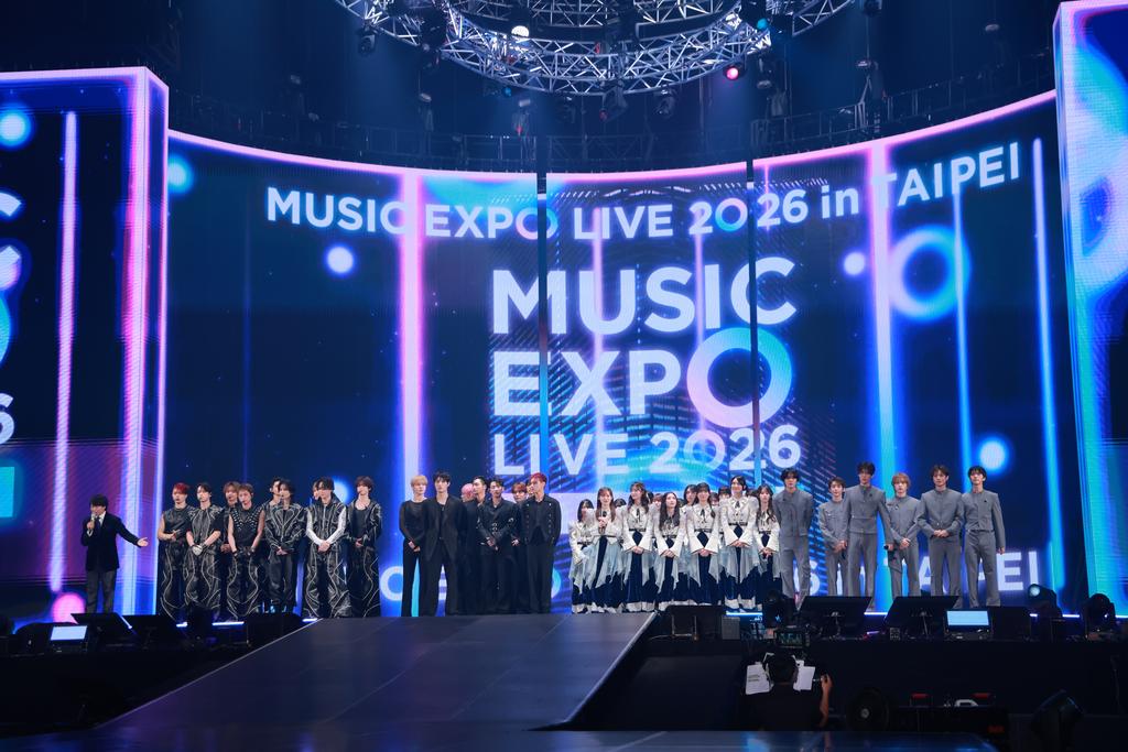左起為櫻井翔、&TEAM、ATEEZ、櫻坂46、NCT WISH。（圖／©️MUSIC EXPO LIVE 2026實行委員會提供）