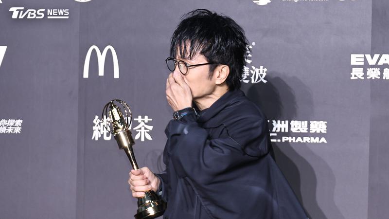 唐從聖噴淚。(圖/TVBS娛樂組攝)