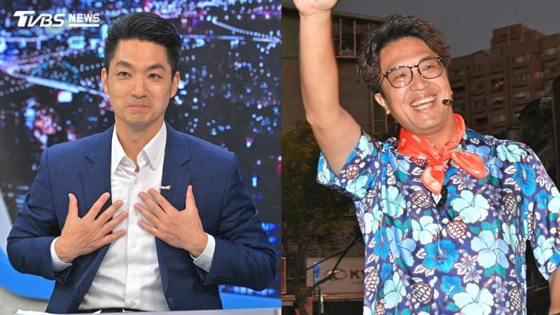 台北市長選舉號次抽籤出爐,台北市長蔣萬安 5 號、民進黨候選人沈伯洋 3 號。(圖/TVBS)