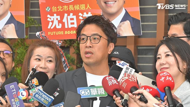民進黨台北市長候選人沈伯洋。(圖/胡瑞麒攝)