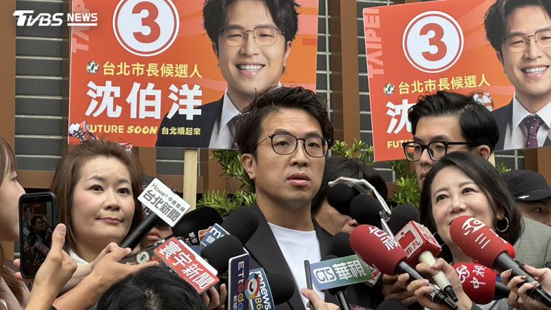 胡錫進批評蔡康永未真正道歉,沈伯洋表示:他開心就好。(圖/陳正敬攝影)