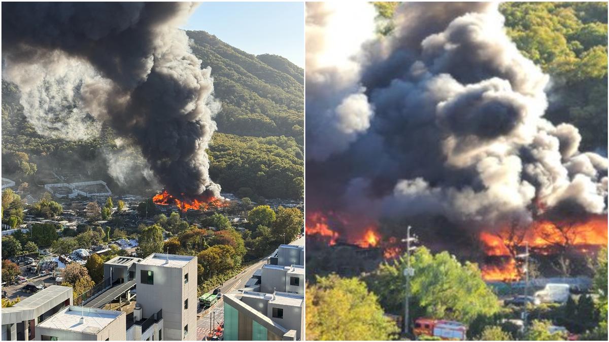 首爾爆恐怖大火!江南區「最後貧民窟」黑煙竄天際 官方急發警報