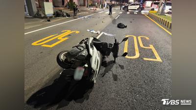 八里暗夜奪命車禍!2機車路口猛撞 44歲直行男騎士傷重不治