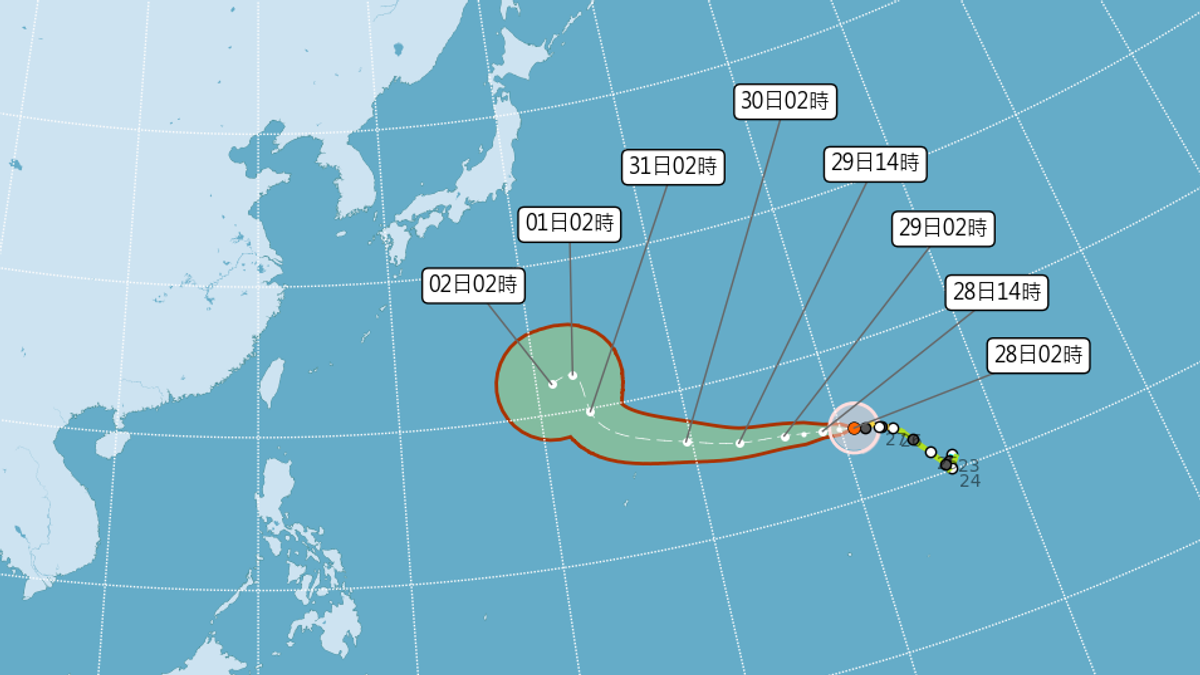 天氣/煙花颱風今將轉強颱!專家曝大迴轉路徑 下週2波降雨狂炸