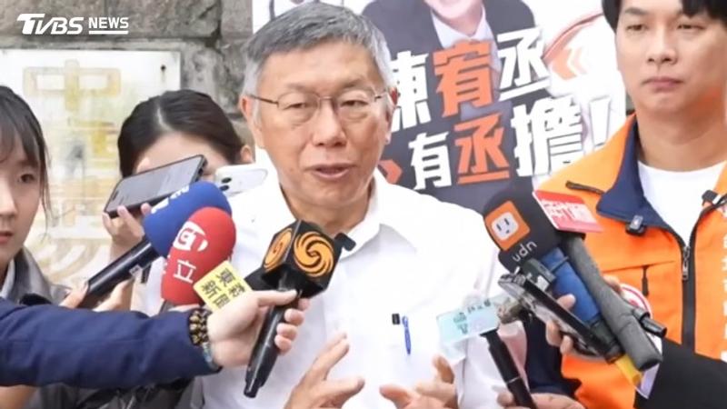 柯文哲回應選戰議題。(圖/TVBS)