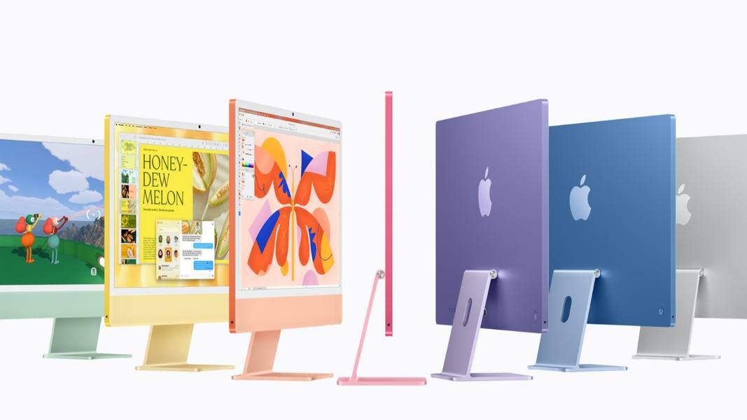 新款 iMac 搭載 M6 處理器,效能和 AI 功能大幅提升,並採用超薄一體式設計,提供七種色彩可選。(圖/翻攝蘋果官網)