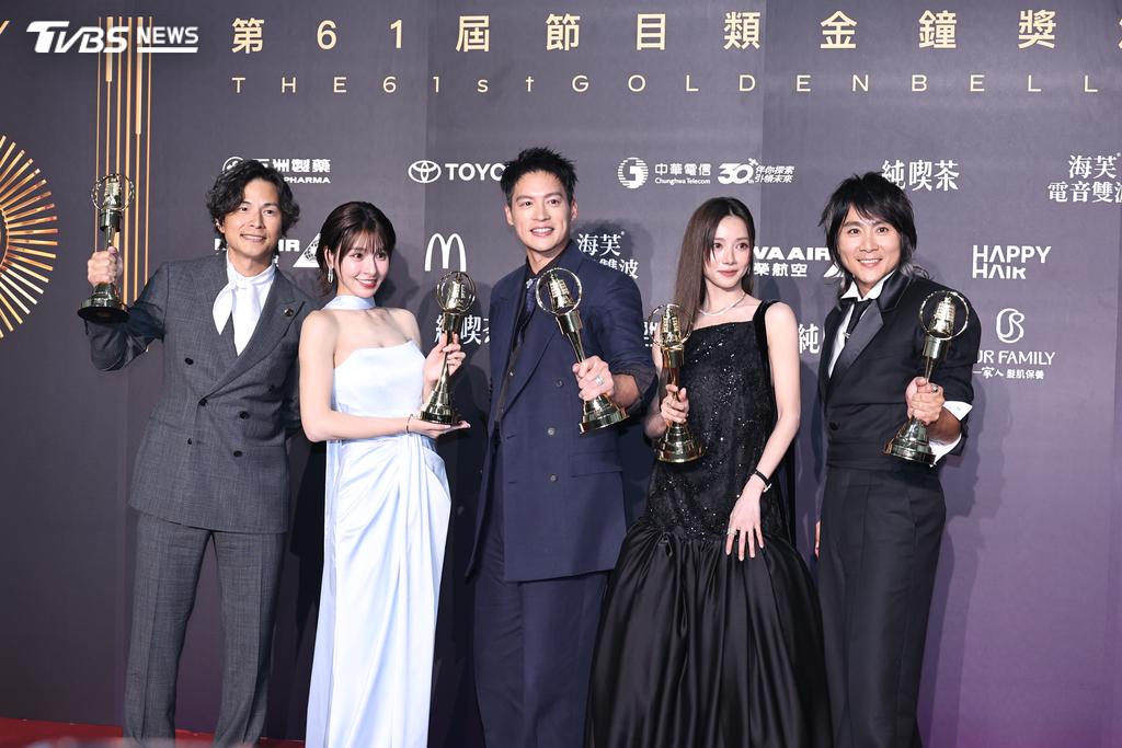 《飢餓遊戲》主持群藉榮獲第61屆金鐘獎「實境節目主持人獎」。(圖/TVBS)
